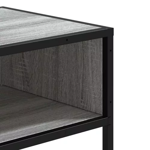 Szürke sonoma színű szerelt fa tálalóasztal 90x35x80 cm