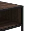 Barna tölgyszínű szerelt fa tálalóasztal 90x35x80 cm