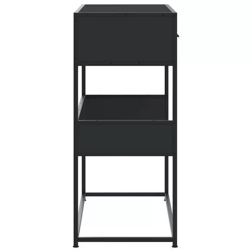 Fekete szerelt fa tálalóasztal 90x35x80 cm