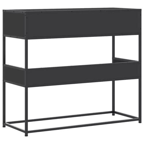 Fekete szerelt fa tálalóasztal 90x35x80 cm
