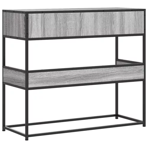 Szürke sonoma színű szerelt fa tálalóasztal 90x35x80 cm