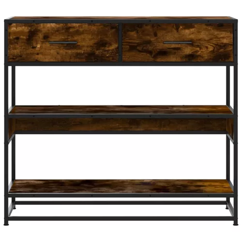 Füstös tölgy színű szerelt fa tálalóasztal 90x35x80 cm