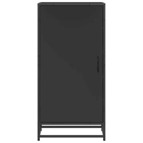 Fekete szerelt fa cipőtároló szekrény 48x38x97,5 cm