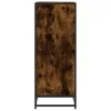 Füstös tölgy színű szerelt fa cipőtartó 48x38x97,5 cm