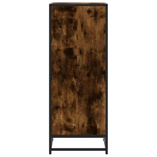 Füstös tölgy színű szerelt fa cipőtartó 48x38x97,5 cm