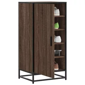 Barna tölgy színű szerelt fa cipőtartó 48x38x97,5 cm