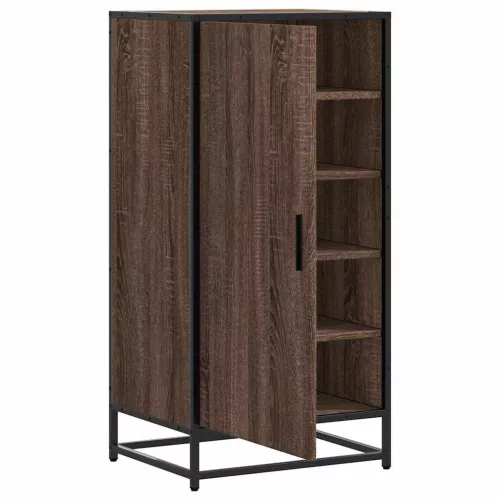 Barna tölgy színű szerelt fa cipőtartó 48x38x97,5 cm