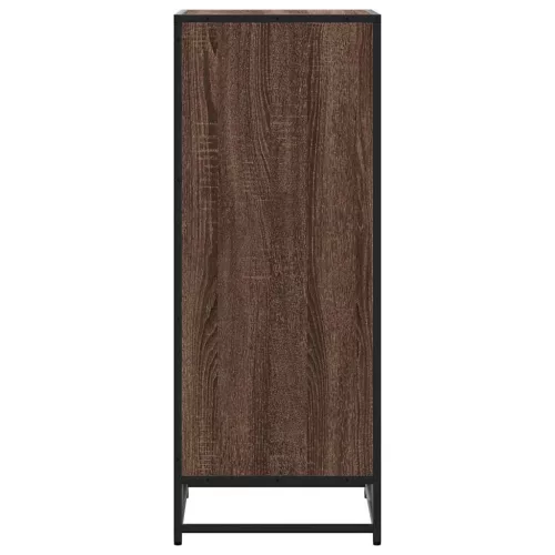 Barna tölgy színű szerelt fa cipőtartó 48x38x97,5 cm