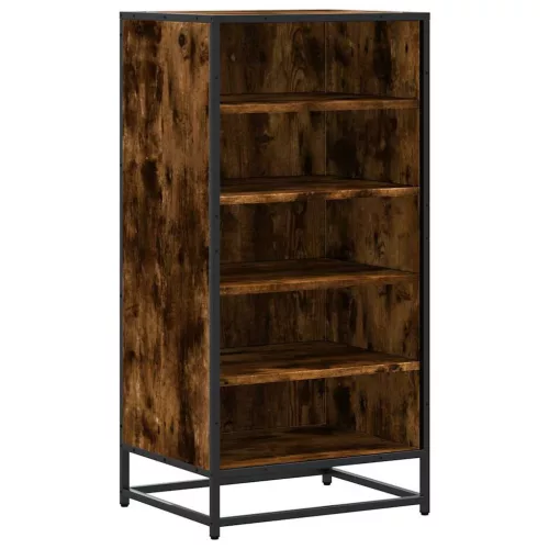 Füstös tölgy színű szerelt fa cipőtartó 48x38x97,5 cm