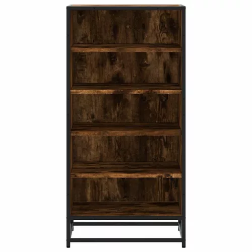 Füstös tölgy színű szerelt fa cipőtartó 48x38x97,5 cm