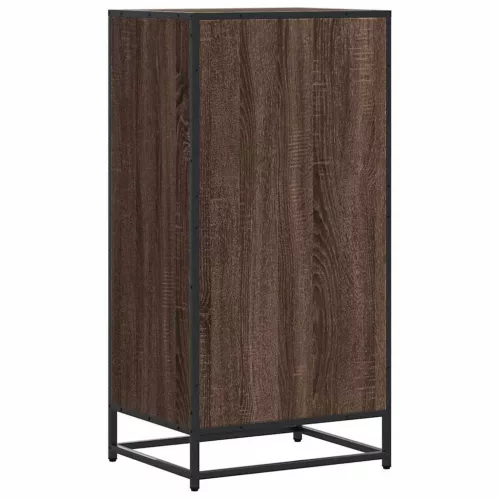 Barna tölgy színű szerelt fa cipőtartó 48x38x97,5 cm