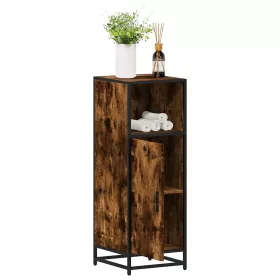   Füstös tölgy színű szerelt fa fürdőszobaszekrény 35x37,5x100 cm