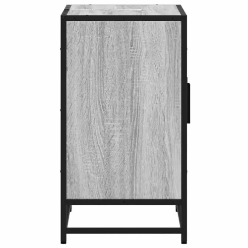 Szürke sonoma szerelt fa fürdőszobai mosdószekrény 90x33x60 cm