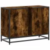 Füstös tölgy szerelt fa fürdőszobai mosdószekrény 80x33x60 cm