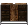 Füstös tölgy szerelt fa fürdőszobai mosdószekrény 80x33x60 cm