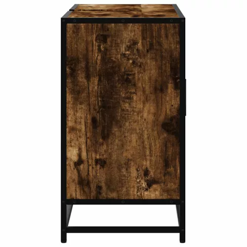 Füstös tölgy szerelt fa fürdőszobai mosdószekrény 80x33x60 cm