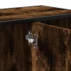 Füstös tölgy szerelt fa fürdőszobai mosdószekrény 80x33x60 cm