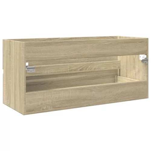 Sonoma tölgy szerelt fa fürdőszobai mosdószekrény 100x38,5x45cm