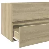 Sonoma tölgy szerelt fa fürdőszobai mosdószekrény 100x38,5x45cm