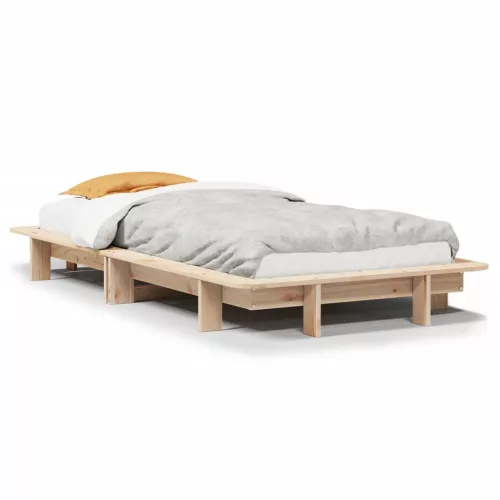 Tömör fenyőfa ágy matrac nélkül 75 x 190 cm