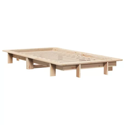 Tömör fenyőfa ágy matrac nélkül 75 x 190 cm