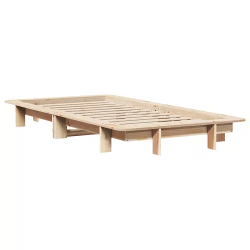 Tömör fenyőfa ágy matrac nélkül 75 x 190 cm