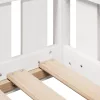 Fehér tömör fenyőfa házikó gyerekágykeret 80 x 200 cm