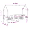 Viaszbarna tömör fenyőfa házikó gyerekágykeret 90 x 200 cm