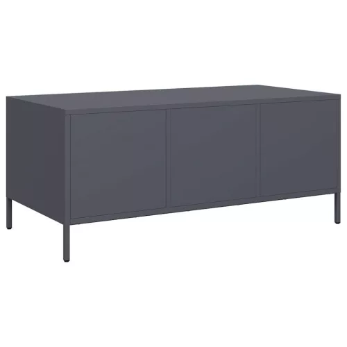 Antracit hidegen hengerelt acél dohányzóasztal 101,5x50x43,5 cm