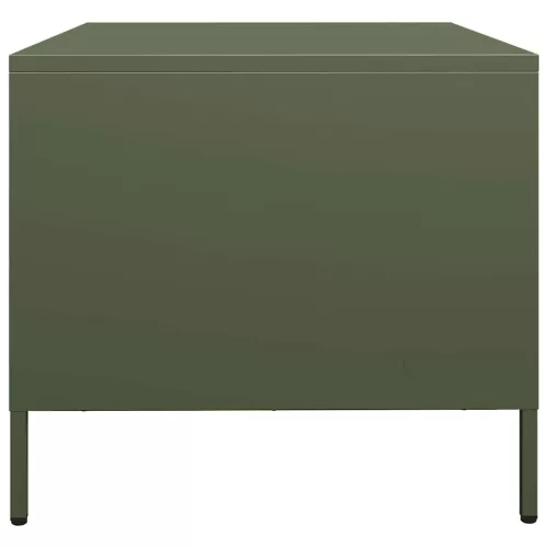 Olívazöld hidegen hengerelt acél dohányzóasztal 68,5x50x43,5 cm