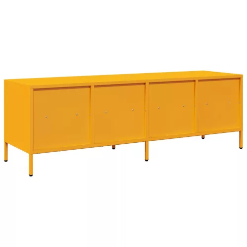 Mustársárga hidegen hengerelt acél TV-szekrény 135x39x43,5 cm
