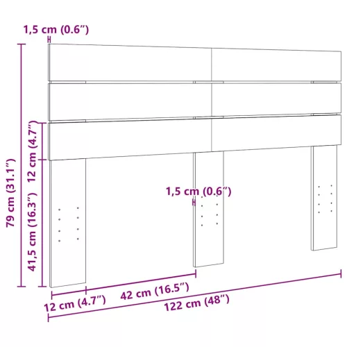 Tömör tölgyfa fejtámla 120 cm