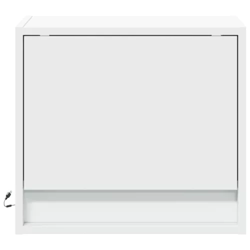 Fehér falra szerelhető éjjeliszekrény LED-világítással