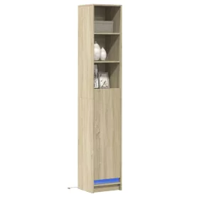   Sonoma tölgy szerelt fa tálalószekrény LED-del 36x32,5x200 cm