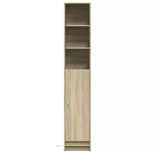 Sonoma tölgy szerelt fa tálalószekrény LED-del 36x32,5x200 cm
