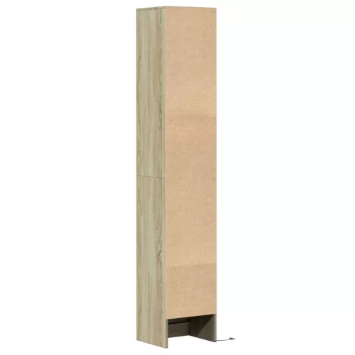 Sonoma tölgy szerelt fa tálalószekrény LED-del 36x32,5x200 cm