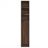 Barna tölgy szerelt fa tálalószekrény LED-del 36x32,5x200 cm