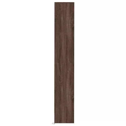 Barna tölgy szerelt fa tálalószekrény LED-del 36x32,5x200 cm