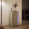 Sonoma tölgy szerelt fa tálalószekrény LED-del 42,5x34x85 cm