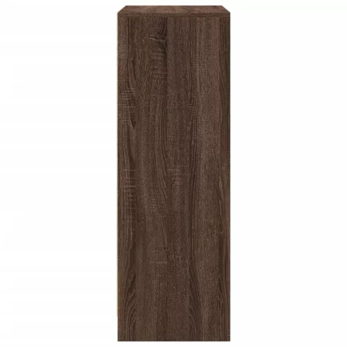 Barna tölgy szerelt fa tálalószekrény LED-del 77x34x100 cm
