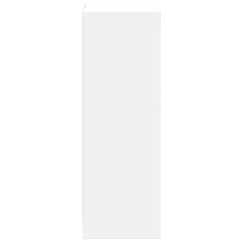 Fehér szerelt fa tálalószekrény LED-del 72 x 34 x 100 cm
