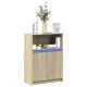 Sonoma tölgy szerelt fa tálalószekrény LED-del 72 x 34 x 100 cm