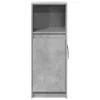 Betonszürke szerelt fa tálalószekrény LED-del 38 x 34 x 100 cm