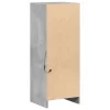 Betonszürke szerelt fa tálalószekrény LED-del 38 x 34 x 100 cm
