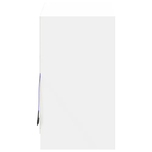 Fehér szerelt fa tálalószekrény LED-del 72 x 34 x 61 cm