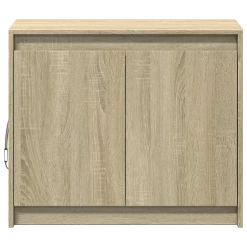 Sonoma tölgy szerelt fa tálalószekrény LED-del 72 x 34 x 61 cm