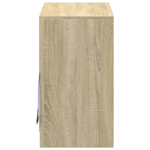 Sonoma tölgy szerelt fa tálalószekrény LED-del 72 x 34 x 61 cm