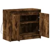 Füstös tölgy szerelt fa tálalószekrény LED-del 72 x 34 x 61 cm