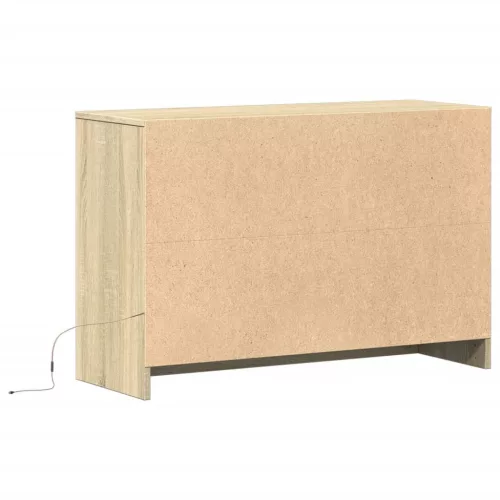 Sonoma tölgy színű szerelt fa LED-es TV-szekrény 91x34x61 cm