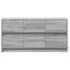 Szürke sonoma színű szerelt fa LED-es TV-szekrény 100x34x50 cm